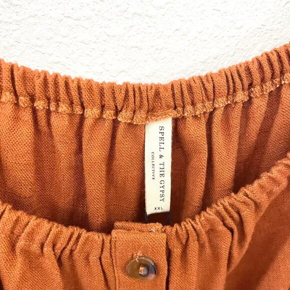 NWT Spell and the Gypsy Rani Mini Dress Copper Size XXL - Picture 3 of 8